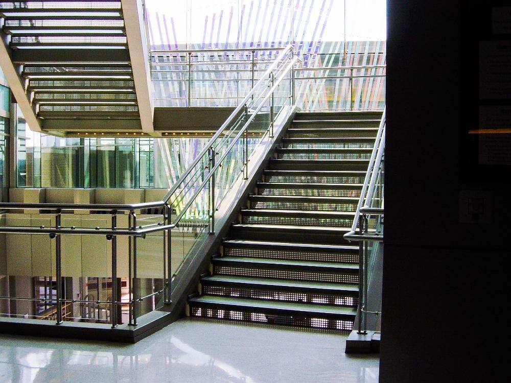 glass staircase