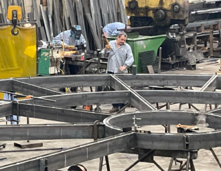 Man working on 58TH Street skylight